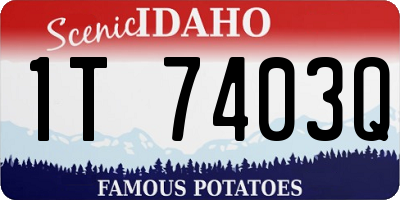 ID license plate 1T7403Q