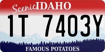 ID license plate 1T7403Y