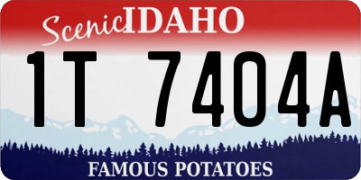 ID license plate 1T7404A