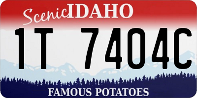 ID license plate 1T7404C