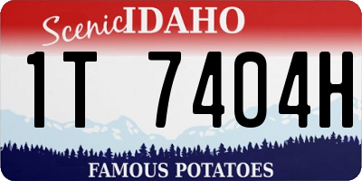 ID license plate 1T7404H