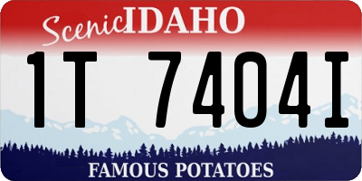 ID license plate 1T7404I