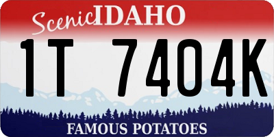 ID license plate 1T7404K