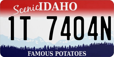 ID license plate 1T7404N