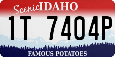 ID license plate 1T7404P