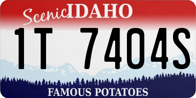 ID license plate 1T7404S