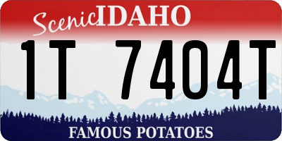ID license plate 1T7404T