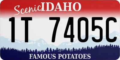 ID license plate 1T7405C