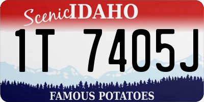 ID license plate 1T7405J
