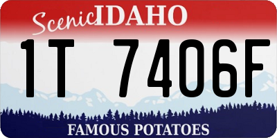ID license plate 1T7406F