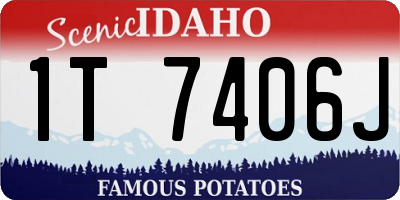 ID license plate 1T7406J