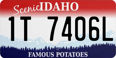ID license plate 1T7406L