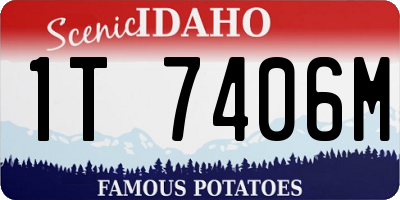 ID license plate 1T7406M