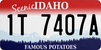 ID license plate 1T7407A