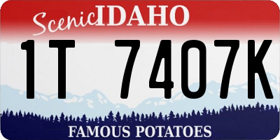 ID license plate 1T7407K