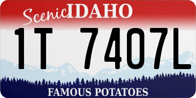 ID license plate 1T7407L
