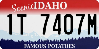 ID license plate 1T7407M