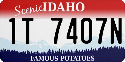 ID license plate 1T7407N