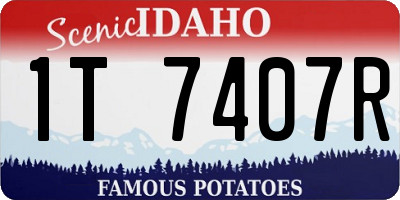 ID license plate 1T7407R
