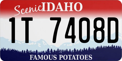 ID license plate 1T7408D