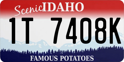 ID license plate 1T7408K
