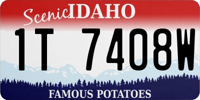 ID license plate 1T7408W