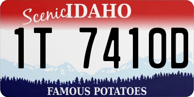 ID license plate 1T7410D