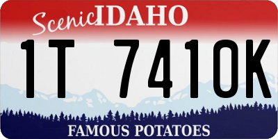 ID license plate 1T7410K