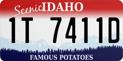 ID license plate 1T7411D