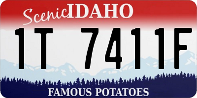 ID license plate 1T7411F