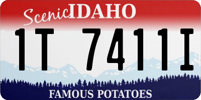 ID license plate 1T7411I