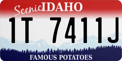 ID license plate 1T7411J