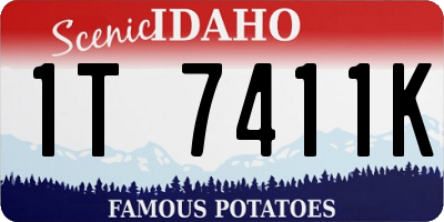 ID license plate 1T7411K