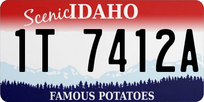 ID license plate 1T7412A