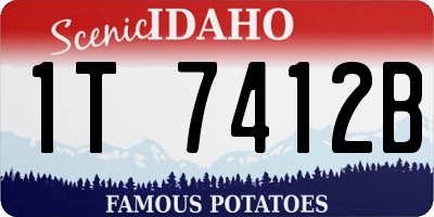 ID license plate 1T7412B
