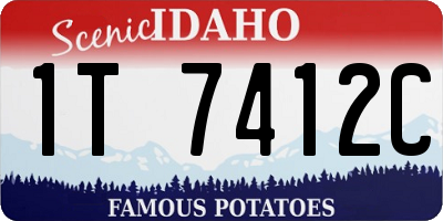 ID license plate 1T7412C