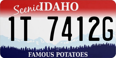 ID license plate 1T7412G