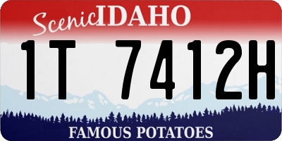 ID license plate 1T7412H
