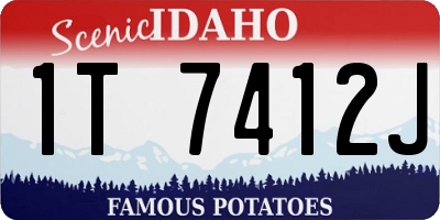 ID license plate 1T7412J