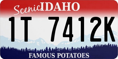 ID license plate 1T7412K