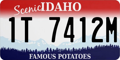 ID license plate 1T7412M