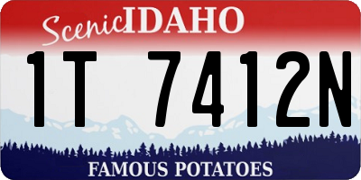 ID license plate 1T7412N