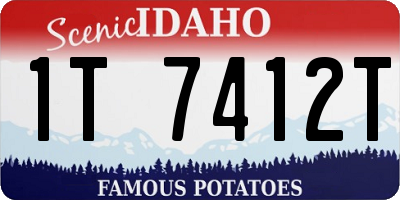 ID license plate 1T7412T