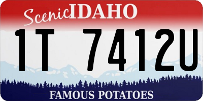 ID license plate 1T7412U