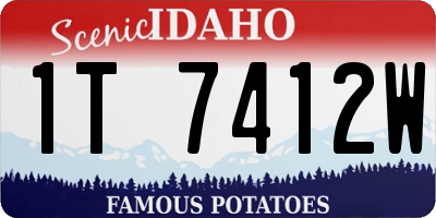 ID license plate 1T7412W