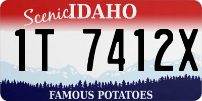 ID license plate 1T7412X