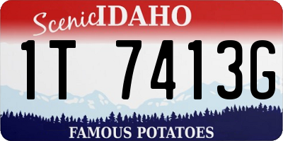 ID license plate 1T7413G