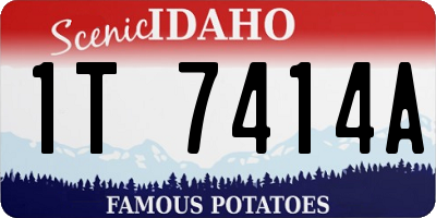 ID license plate 1T7414A