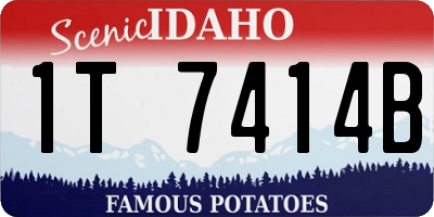 ID license plate 1T7414B