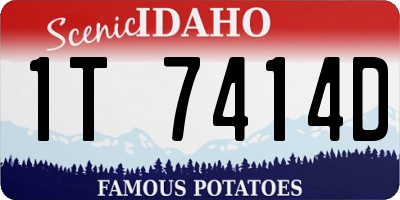 ID license plate 1T7414D